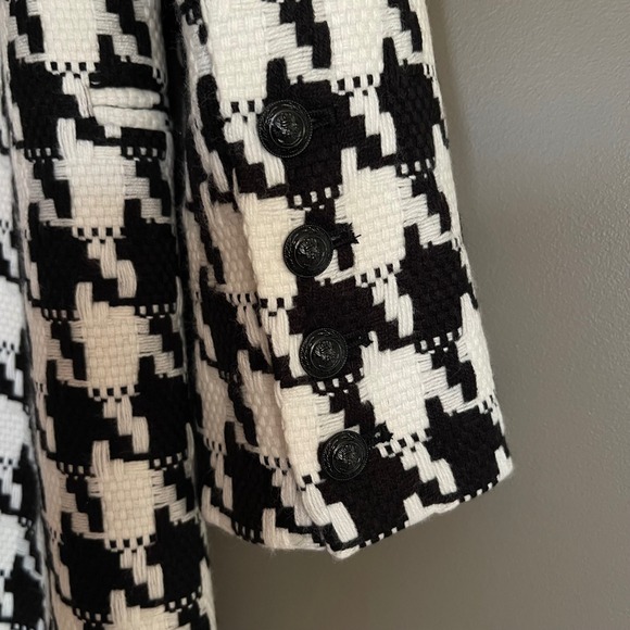 NWT L'AGENCE Xander Single Breasted Coat Black White Size 4 French Chic Academia - Picture 16 of 16